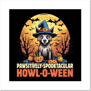 Trick or Treat Woof or Wag Funny Dog Halloween Posters and Art